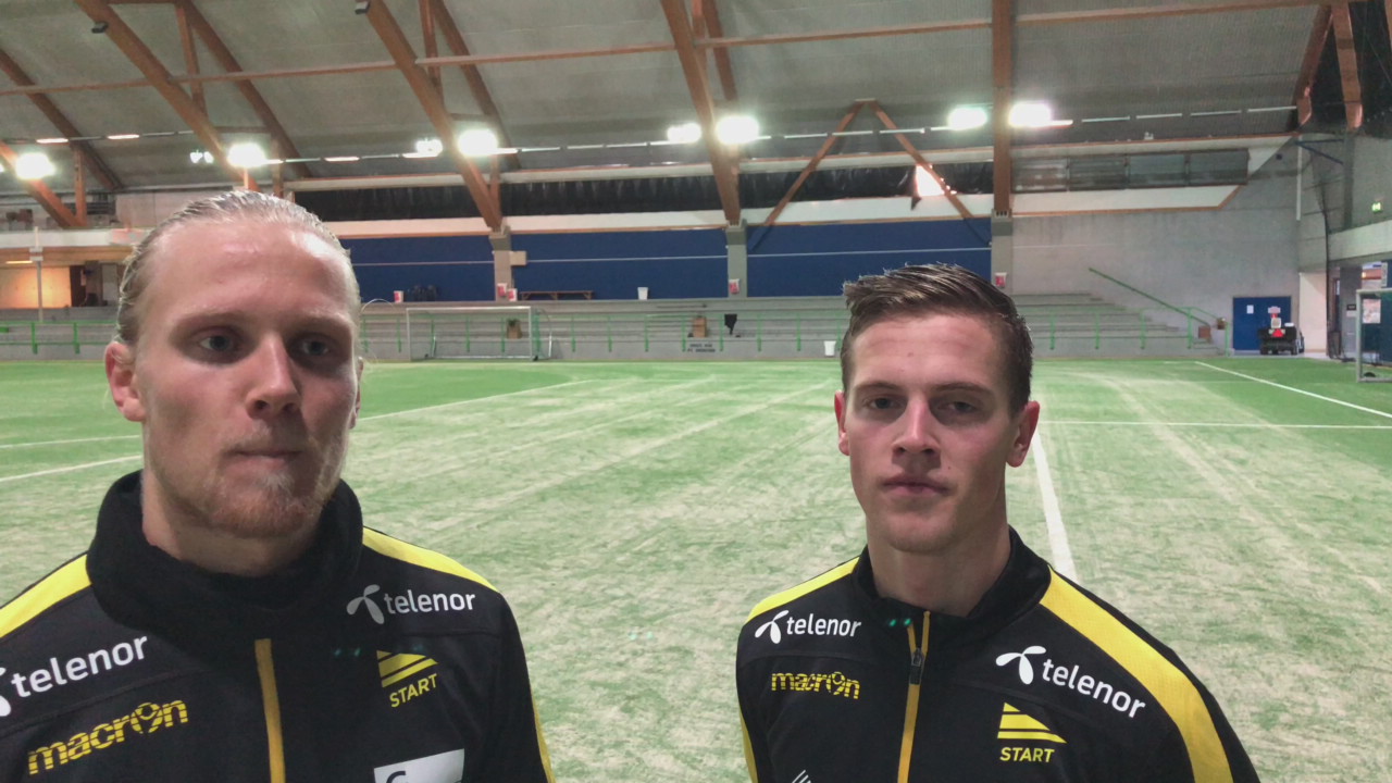 Salvesen og Hollingen etter første trening 2018